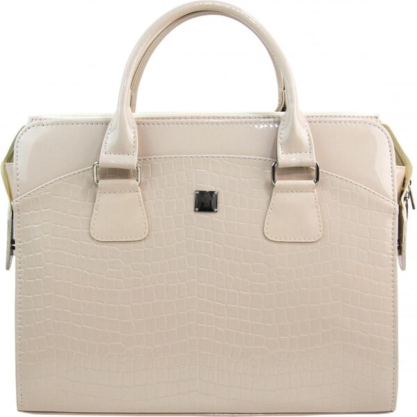 PUNCE LC-01 béžová lakovaná dámska kabelka pre notebook do 15.6 palca 22759636