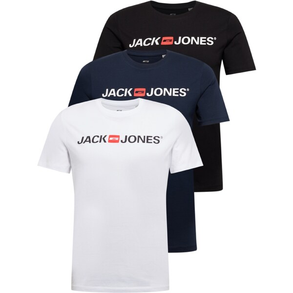 JACK & JONES Tričko námornícka modrá / červená / čierna / biela 32661821
