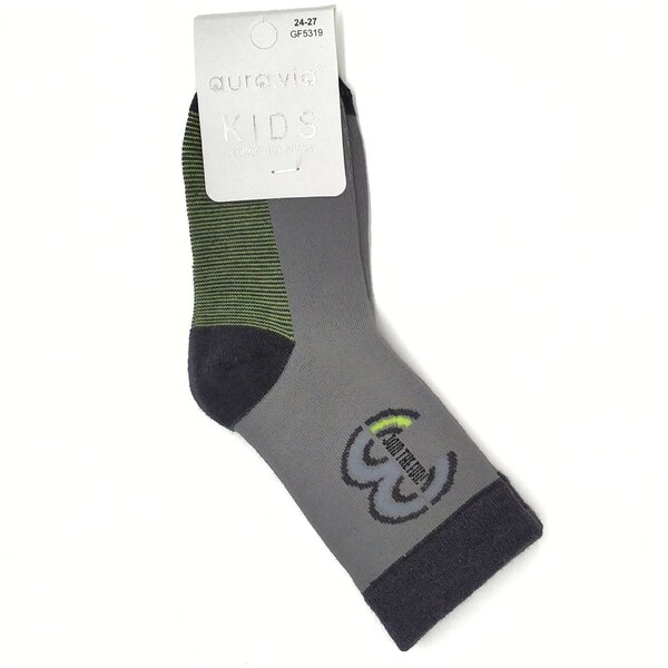 Detské obrázkové ponožky Aura.Via Šedé (85% bavlna) 46771114