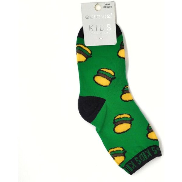 Detské obrázkové ponožky Aura.Via - Zelené (85% bavlna) 46771116