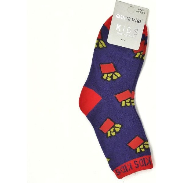 Detské obrázkové ponožky Aura.Via - Fialové (85% bavlna) 46771117