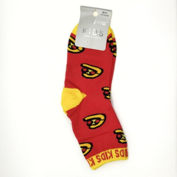 Detské obrázkové ponožky Aura.Via - Červené (85% bavlna) 46771119