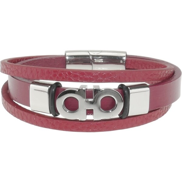 CITY STORM Unisex náramok trojitý z eko kože červený 66889479