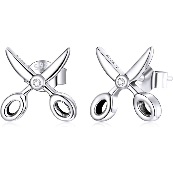 Olivie Strieborné náušnice NOŽNICE 5051 23361059