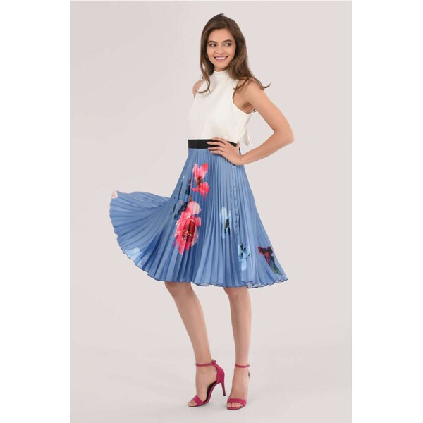 Closet London Midi šaty s plisovanou sukňou 22865496