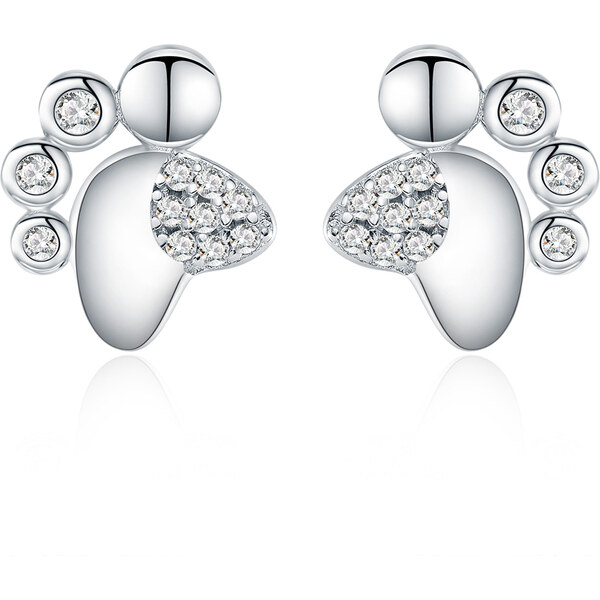 Olivie Strieborné náušnice LABKA so zirkónmi 5052 23361060
