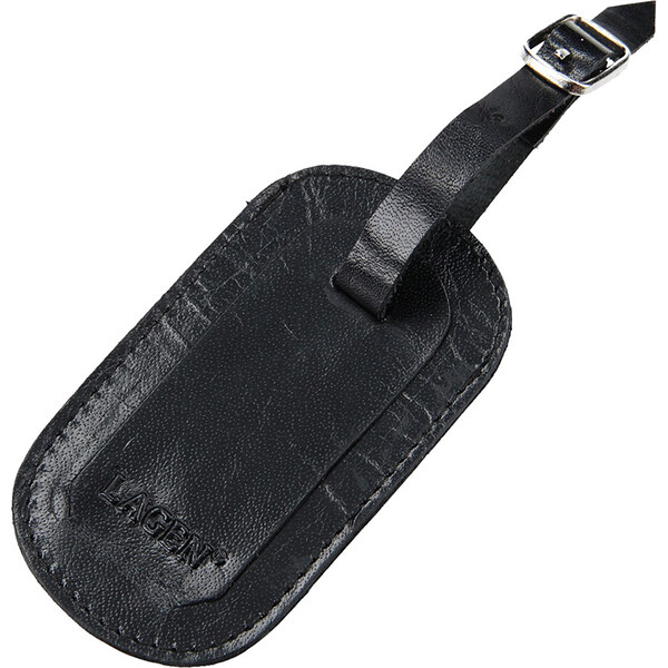 Lagen Kožená visačka na kufor 290010 čierna 48680261