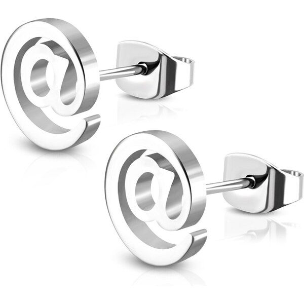 CITY STORM Náušnice z chirurgickej ocele v tvare zavináč - strieborné 66853776