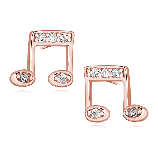 Olivie Strieborné náušnice NOTY ROSE 5058 23361088