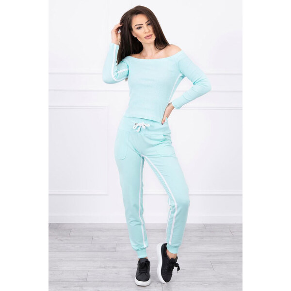 Glara Bavlnená tepláková súprava s pruhmi 26682365