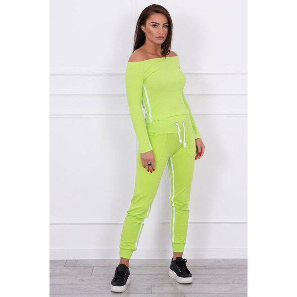 Glara Bavlnená tepláková súprava s pruhmi 26682364