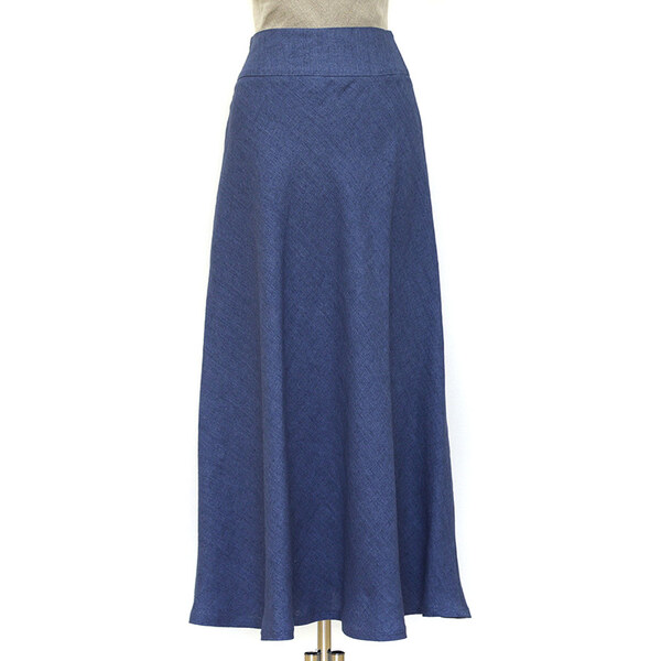 Glara Lanová dámska dlhá sukňa 23361715