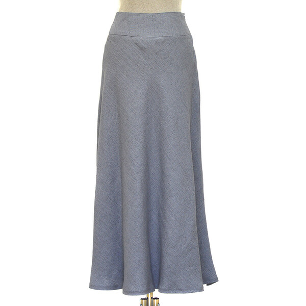 Glara Lanová dámska dlhá sukňa 23361716