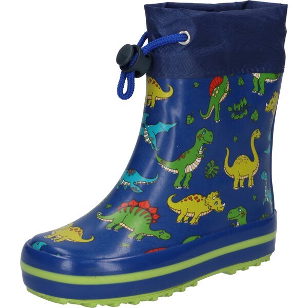 BECK Gumáky Mini Dino modrá / horčicová / svetlozelená / ohnivo 63416874