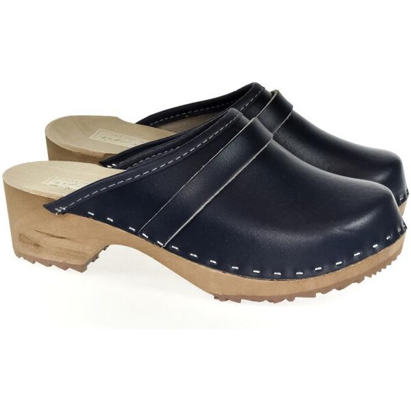 JOHN-C Dámske kožené modré dreváky CHRISTIE 23100896