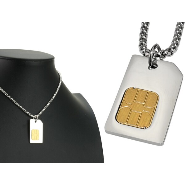 CITY STORM Retiazka vzor Box s príveskom v tvare SIM karty z ocele 66889418