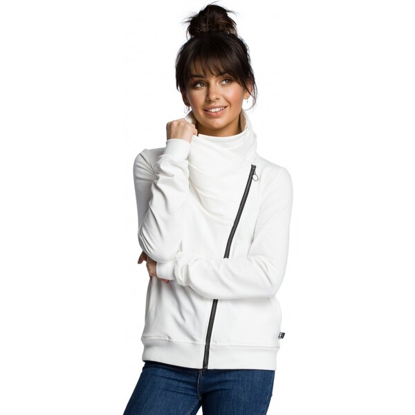 BeWear B071 Mikina s kapucňou na zips - ecru 24565946
