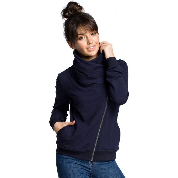 BeWear B071 Mikina s kapucňou na zips - tmavomodrá 24565949