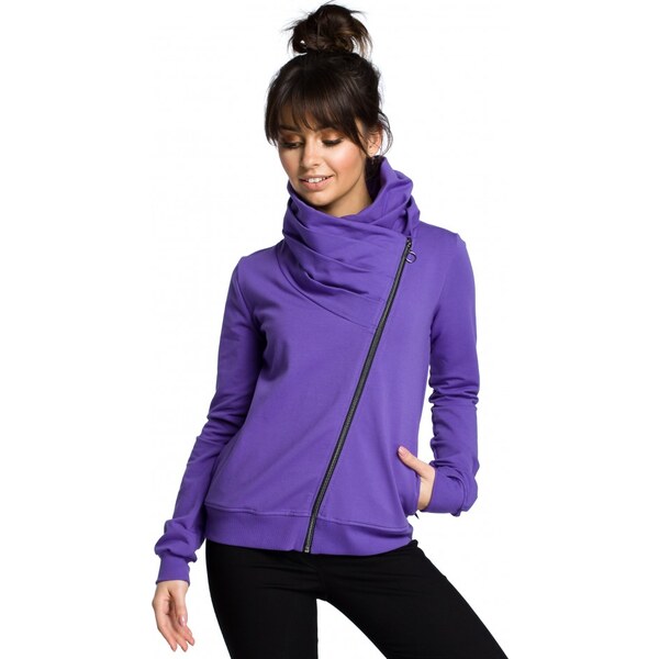 BeWear B071 Mikina s kapucňou na zips - fialová 24565950