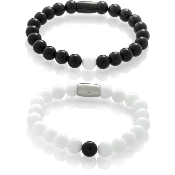 Náramky pre páry - biely a čierny Trimakasi 23088233