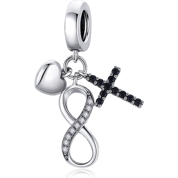 Emporial strieborný prívesok Tri milované symboly 42116025