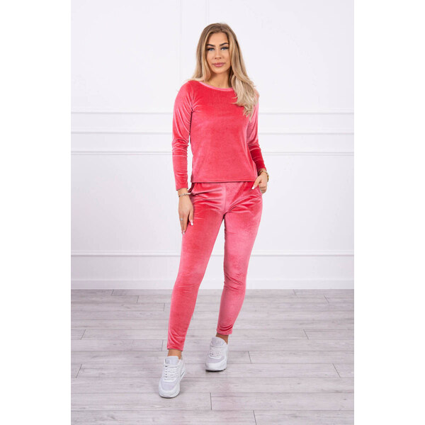 MladaModa Velúrová tepláková súprava s nariasením vzadu model 9246 66338088