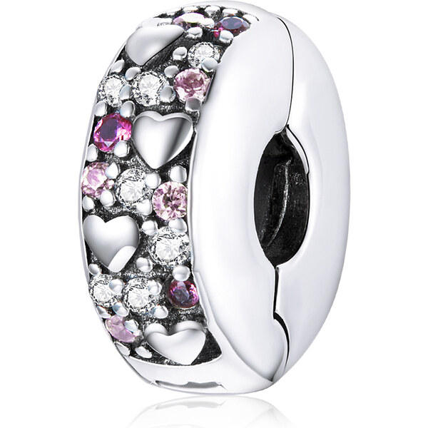 Emporial strieborný prívesok Spacer Žiarivá láska 41570793