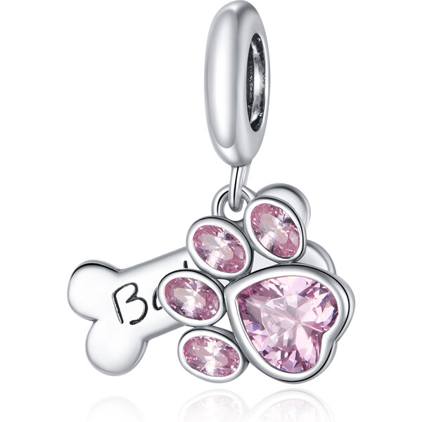 Emporial strieborný prívesok Milovaná ružová packa 41570786