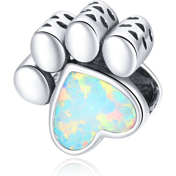 Emporial strieborný prívesok Opálová packa labka 41570788