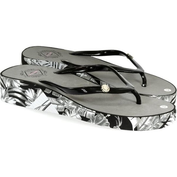 SUPER GEAR Dámske čierne šľapky TROPIK 23275011