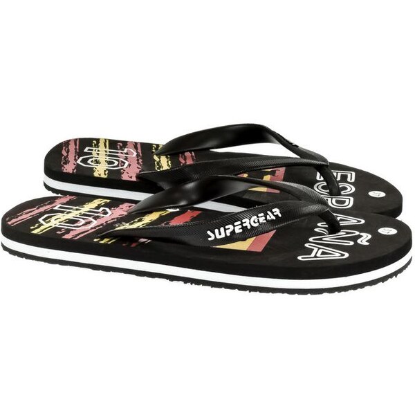 SUPER GEAR Unisex čierne šľapky ESPANA 23275016