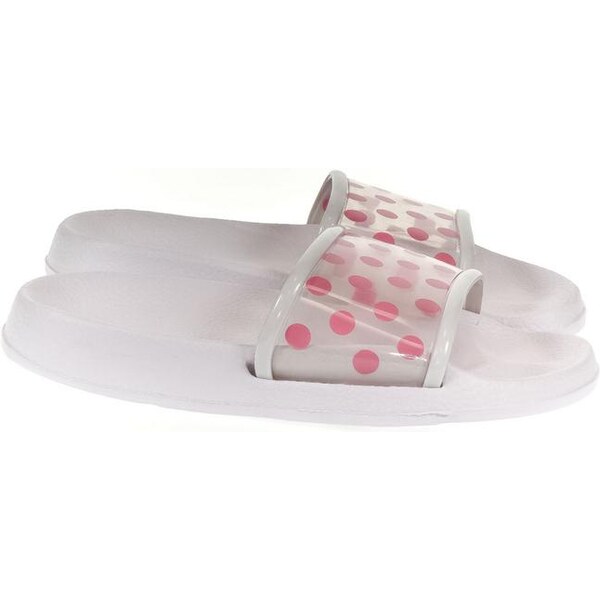 JOHN-C Detské biele šľapky BELL 23275023