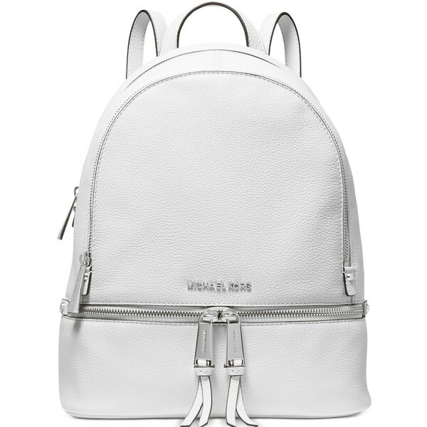 Michael Kors Batoh Rhea Zip Small Backpack Pebble Leather White 54096068