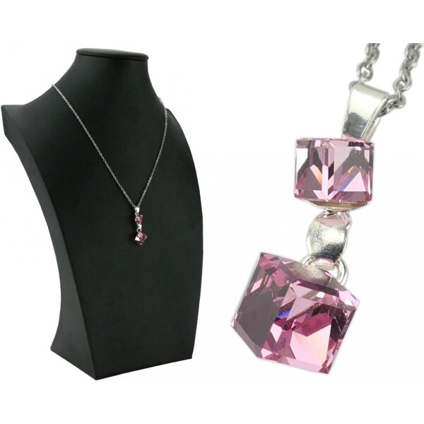 CITY STORM Prívesok Made With Swarovski dve kocky s retiazkou - Light 66889139