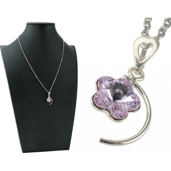 CITY STORM Prívesok Made With Swarovski kvietok s retiazkou - Violet 66889143