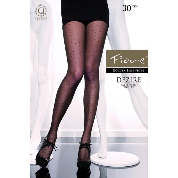 Vzorované pančuchy Fiore G 5181 Black Dezire 30 den 37039353