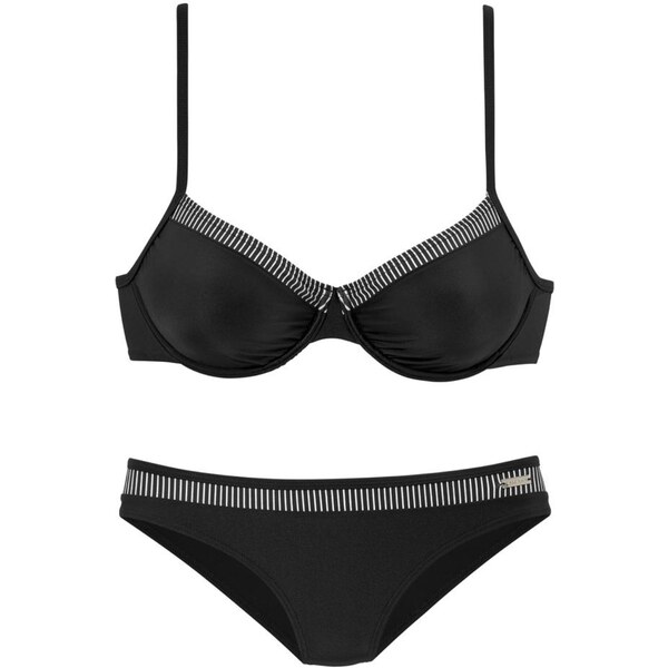 LASCANA Bikiny čierna / biela 54224378