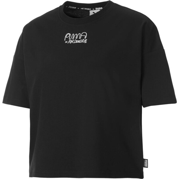 Puma x Mr Doodle Women´s Loose Tee - Dámske - Tričko Puma - Čierne - 66355824