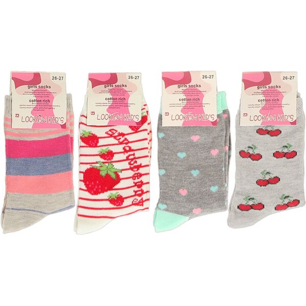 Veselé detské ponožky pre dievča 4páry 16958920