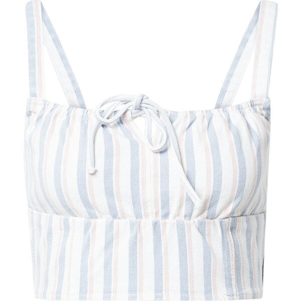 Missguided Top svetlomodrá / pastelovo ružová / biela 63175664