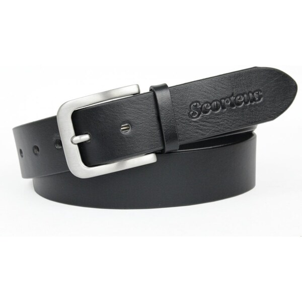 Scorteus Pánsky kožený opasok Scorteus SC - 2040 čierny 50761067