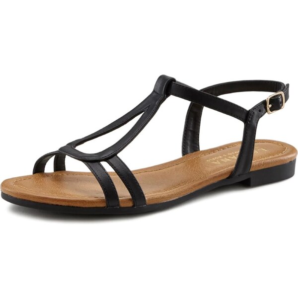 LASCANA Remienkové sandále hnedá / čierna 55300605