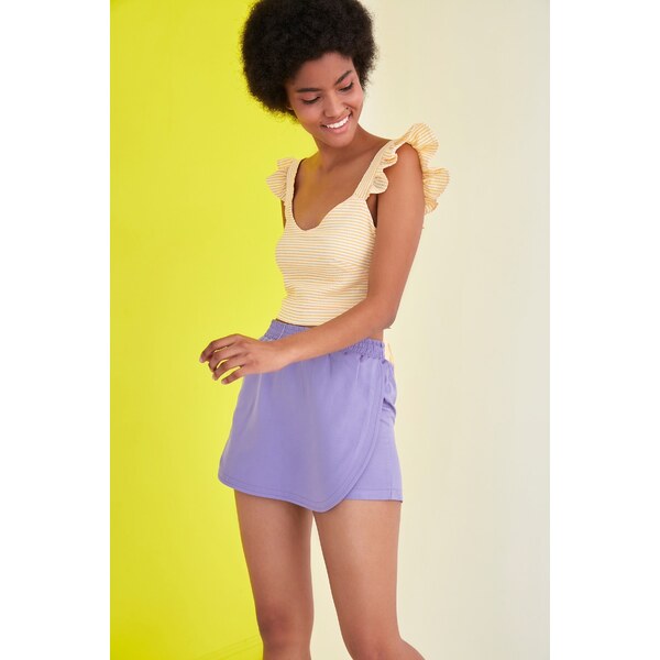 Trendyol Lilac Waist Elastic Short & Bermuda 55091531