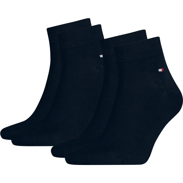 TOMMY HILFIGER - 2PACK TH men dark navy quarter ponožky 23704940