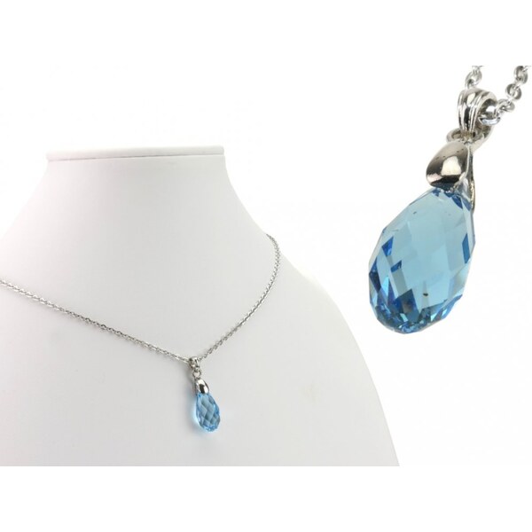 CITY STORM Prívesok Briolette Made With Swarovski s retiazkou - Light 66889126