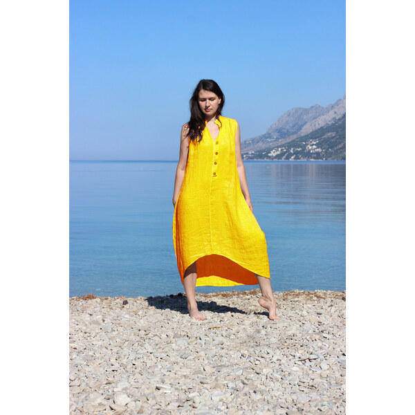 Glara Dámske letné šaty 100% lan 23855622