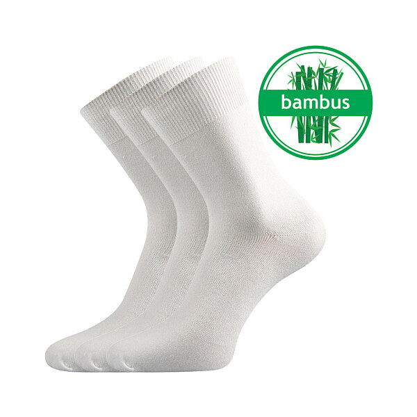BADON-A bambusové antibakteriální ponožky Lonka Biela 39-42 3 páry 26458507