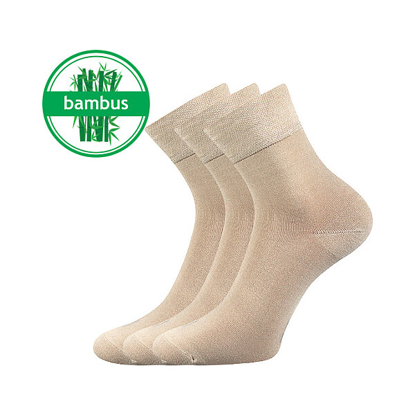 DEMI bambusové antibakteriálne ponožky Lonka Běžová 43-46 3 páry 26458901