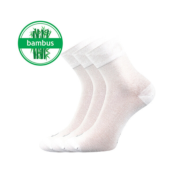 DEMI bambusové antibakteriálne ponožky Lonka Biela 35-38 3 páry 26251877
