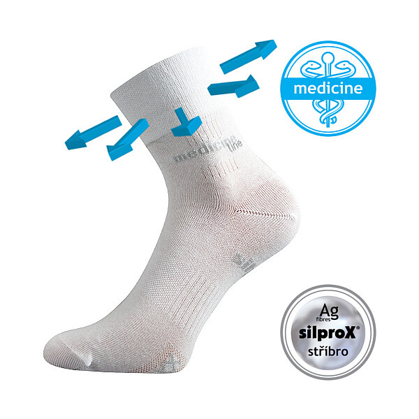 MISSION zdravotné antibakteriálne športové ponožky so striebrom VoXX 26251764